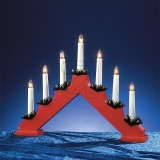 KonstsmideHolz-Leuchter mit 7 Topkerzen 34V/3W 38x31cm rot 2262-510Artikel-Nr: 854110