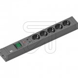 BachmannCONNECT LINE Steckdosenleiste schwarz 420.0022 5xSchuko mit Schalter und Überspannungsschutz