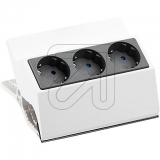 Bachmann<br>PEGGY socket strip with terminal white 500.000 3x Schuko socket<br>Article-No: 047065