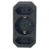 EGBSchuko-Euro-Adapter schwarzArtikel-Nr: 061480