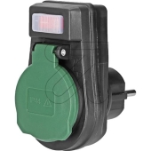 REV RITTER GMBH<br>Adapter mit Schalter schwarz-grün IP44<br>Artikel-Nr: 063350