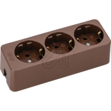 Martin-Kaiser<br>3-way socket long 538 brown<br>Article-No: 064305