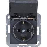 JUNG<br>Combination socket with hinged cover, matt anthracite A 1520 BFKL ANM<br>Article-No: 097305