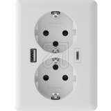 2USB<br>easyCharge DUO 18W A/C double socket, pure white<br>Article-No: 101795