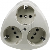 Kopp<br>UP 3-way socket triangle white<br>Article-No: 101905
