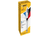 BIC<br>Four-color ballpoint pen 3 1 HB 0.4mm gray white 942104<br>-Price for 12 pcs.<br>Article-No: 3086123449701