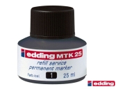 Edding<br>Refill ink Mtk25 black MTK25-001<br>-Price for 0.0250 liter<br>Article-No: 4004764780365