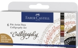 Faber Castell<br>Calligraphy Set 6er-Etui Pitt Artist Pen 167506<br>Artikel-Nr: 4005401675068