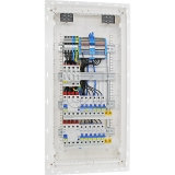 KELECTRIC<br>UV 4-row, completely ready for connection, UP, pre-wired with ÜSS, terminals, ÜSS, RCDs, LS, documentation complete.<br>Article-No: 132325