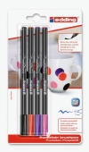 Edding<br>Porzellan-Pinselstift 4er schwarz-rot-lila-rosa 4200-4-1999<br>Artikel-Nr: 4004764970124