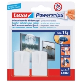 TESA<br>Bildernagel Powerstrips®, 1000g, 2 Stück, weiß 58031-00020-01<br>Artikel-Nr: 4005800195426