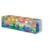 STAEDTLER<br>Spielknete Noris® junior, wasserhaltig, Pack mit 4 Basisfarben je 130g 8134 01<br>Artikel-Nr: 4006608812881