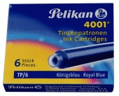 Pelikan<br>Tinten-Patrone 4001 TP6 königsblau 301176<br>-Preis für 6 Stück<br>Artikel-Nr: 4012700301178