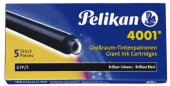 Pelikan<br>Tinten-Patrone-Grossraum Gtp5 Schwarz 310615<br>-Preis für 5 Stück<br>Artikel-Nr: 4012700310613