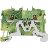 WAGO<br>2-wire feed-through terminal with push-button 1.5 mm² green-yellow 2201-1207<br>Article-No: 163240