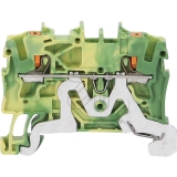 WAGO<br>2-wire feed-through terminal with push-button 2.5 mm² green-yellow 2202-1207<br>Article-No: 163245