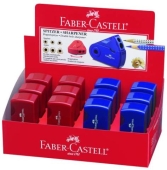 Faber Castell<br>Doppelspitzdose In Schutz Hülle Rot und Blau sortiert 182701<br>-Price for 12 pcs.<br>Article-No: 6933256608048