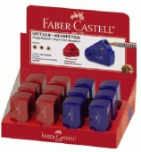 Faber Castell<br>Spitzdose einfach Sleeve rot und blau sortiert 182711<br>-Preis für 12 Stück<br>Artikel-Nr: 6933256611918