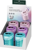 Faber Castell<br>Double sharpener RollOn Sparkle assorted colors 183900<br>-Price for 6 pcs.<br>Article-No: 4005401839002