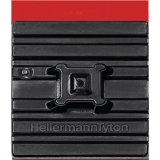 Hellermann<br>Flexible adhesive base 28x28mm black 151-02219<br>-Price for 100 pcs.<br>Article-No: 193530