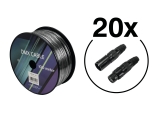 EUROLITE<br>Set DMX Kabel 2x0,22 100m sw + 40 Verbinder<br>Artikel-Nr: 20000431