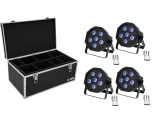 EUROLITE<br>Set 4x LED SLS-603 TCL UV Floor + Case TDV-1