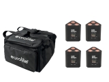 EUROLITE<br>Set 4x AKKU TL-3 QCL RGB+UV Trusslight + SB-4 Soft Bag