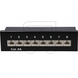 S-Conn<br>Patch panel Cat.6A 8 ports 75067 black