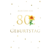 <br>Geburtstagskarte Zahl 80 52-3380<br>Artikel-Nr: 9004546545040