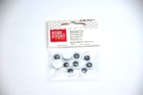 Knorr<br>Wobbly eyes for sticking 14mm 10 pieces<br>-Price for 10 pcs.<br>Article-No: 4011643117037