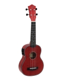 DIMAVERY<br>UK-100 Soprano ukulele, flamed red<br>Article-No: 26255807