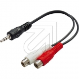 EGB<br>Cable 2x cinch socket/3.5 jack plug. Stereo 20 cm<br>Article-No: 295375