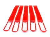 GAFER.PL<br>Kabelbinder Klettverschluss 25x400mm 5er Pack rot<br>-Preis für 5 Stück