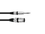 OMNITRONIC<br>Adaptercable XLR(M)/Jack stereo 0.2m bk<br>Article-No: 3022075E