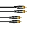 SOMMER CABLE<br>Cinch Kabel 2x2 1m sw Hicon<br>Artikel-Nr: 30307392
