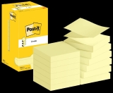 3M<br>Haftnotiz Post-it Z-Notes 76x76mm Gelb 100 Blatt<br>-Preis für 12 Stück<br>Artikel-Nr: 4064035065669