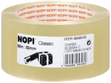 Nopi<br>Packing tape clear 66mx50 4042 57211<br>-Price for 66 meter<br>Article-No: 4042448053053