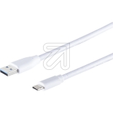 S-Conn<br>USB cable, USB 3.0 A to USB 3.1 type C, white, 1.8m 13-31186