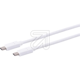 S-ConnUSB cable 3.1, USB type C to USB type C, white, 1m 13-45026