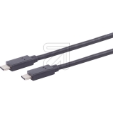 S-Conn<br>USB cable 3.2, USB type C to USB type C, black, 1m 13-48025