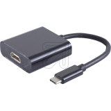 S-Conn<br>Adapter, USB Typ C-Stecker 3.1 auf HDMI Buchse 14-05005