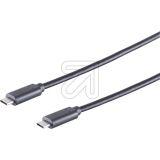S-Conn<br>USB cable USB C3.1 - USB C3.1, black, 1.0m 77140-1.0<br>Article-No: 352245