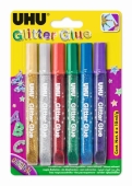UHU<br>Glitter Glue Original 6 tubes of 10ml on card 39040<br>Article-No: 4026700390407