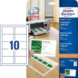 Zweckform<br>Business card A4 sheet 200G blank 85X54 10X10 pieces<br>Article-No: 4004182242742