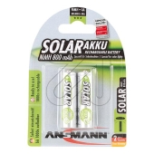 Ansmann<br>NiMH-Akku Solar Mignon 800 mAh 5035513 Ansmann<br>-Preis für 2 Stück<br>Artikel-Nr: 374470