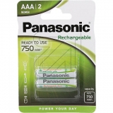 Panasonic<br>Akku Micro P-03/2BC750 HHR-4MVE/2BP<br>-Preis für 2 Stück<br>Artikel-Nr: 374985