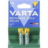VARTA<br>Akku Mignon/AA Solar 800 mAh<br>-Preis für 2 Stück<br>Artikel-Nr: 375280