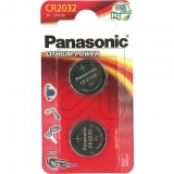 Panasonic<br>Knopf-Zelle CR-2032EL/2B<br>-Preis für 2 Stück<br>Artikel-Nr: 376205
