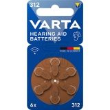 VARTA<br>Hörgerätebatterien Typ 312 24607101416<br>-Preis für 6 Stück<br>Artikel-Nr: 376925