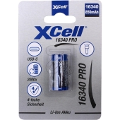 XCell<br>Li-ion battery 16340 XCell<br>Article-No: 376975